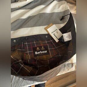 Barbour Grey Waxed Cotton Hood